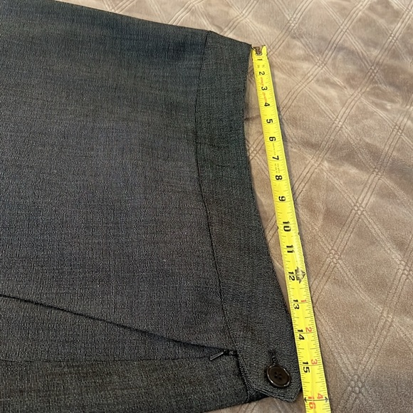 Max Studio Womens skirt faux wrap gray assymetric front design size 8 - Picture 6 of 15